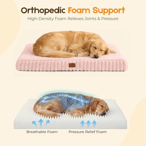 Orthopedic Dog Bed for Large Dog, Waterproof Washable Pet Bed for Crate - Image 4