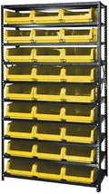 Quantum Storage Systems MSU-531YL Solid Heavy Duty 10 Shelves 27 MAGNUM Yellow Bins 75" H x 42" W x 18" D by QuantumStorageSystems