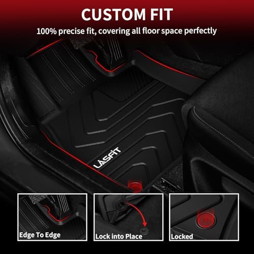 LASFIT Floor Mats Fit for Mazda CX5 2017-2025 TPE 1st & 2nd Row Liners - Image 2