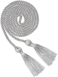 Silver Graduation Cord, Graduation Honor Cords for Class of 2026, Rayon Braided Grad Cord with Tassels, 68" Long Polyester Yarn Honor Ropes for Bachelor, Master, Doctoral by GHGMAO