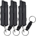 Sabre Pepper Spray with Quick Release Keychain for Self Defense – Multi Pack Max Strength OC with UV Marking Dye, Twist Lock Safety, Finger Grip, 10‑Sec. Spray, 14‑ft Range, Made in USA, 0.54 fl oz by SABRE