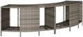 Storage Shelves for Hot Tub 2 Pcs Gray Poly Rattan by Unknown