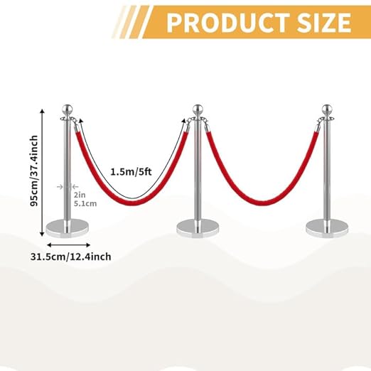 12Pcs Stainless Steel Stanchion Posts - Image 3