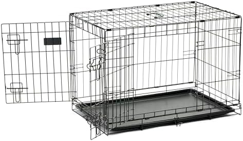 Carlson Secure and Compact Double Door Metal Dog Crate, Medium with Divider Panel - Image 4