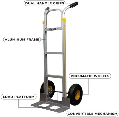 Stanley Aluminium Hand Truck-200KG, Silver, SXWTI-HT513 - Image 4
