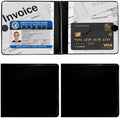 Ziciner 2PCS Car Registration and Insurance Holder, 5.2"× 4.7" Premium Auto Glove Box Organizer with Closure, Essential Vehicle Document Holder for Card, Driver License (Black) by Ziciner