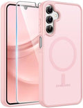 FNTCASE for Galaxy A15 5G Phone Case, Screen Protector, Light Pink by FNTCASE