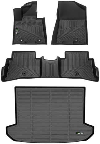 All Weather Floor Mats & Cargo Liner Set for 2017-2022 Kia Sportage (Gas ONLY) Full Set Accessories (Cargo Tray in Upper Deck Position) by HAFIDI