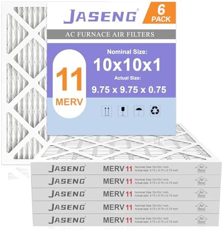 10x10x1 MERV 11 Air Filter, 6-Pack for Furnace HVAC by NewFilter