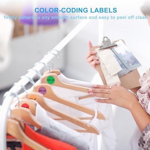 PATIKIL 1.5 Inch Round Thermal Label Stickers, 500Pcs Circle Direct Thermal Sticker Labels Self-Adhesive Thermal Printer Stickers for Business Classroom Office, Purple - Image 4