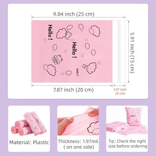 FERENLI 50 Pcs Poly Mailers Self-Seal Shipping Envelopes Packaging Bags - Image 3