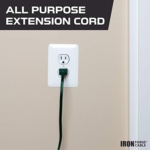 Iron Forge Cable 16 Gauge Green Indoor Extension Cord, 20 Ft - SJT - Image 3