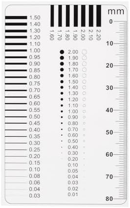 HARFINGTON High Precision SEC Size Estimation Chart 80mm Transparency Flaw Detection Film Ruler for Diameter and Line Width Defects Measuring by HARFINGTON