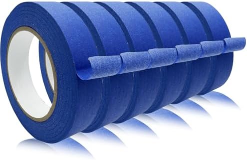 Masking Tape, Blue Tapes, Painters Tape, Artist Painter's Painting Paper Tape for Multi-Purpose Wall Paint, DIY Crafts, Scrapbook, Decoration, Labeling, Edge Finishing, 0.94INx60.1YDSx6 Rolls=360.6YDS by SmaringRobot