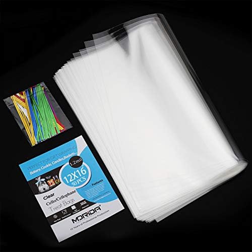 50pcs 12X16 inch Clear Cellophane Bags Gift Wrap Treat Party Favors Bags - Image 2