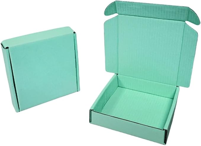 15 Pcs 5.1 x 5.1 x 1.2 inches Mini Size Shipping Boxes Corrugated Cardboard - Image 6