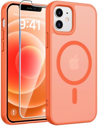 FNTCASE for iPhone 12 / 12 Pro Case, with Screen Protector, Fit for Magsafe by FNTCASE