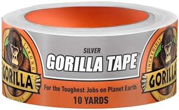 GORILLA Heavy Duty Duct Tape, Silver, 1.88 in x 10 yd, 1-Pack by Gorilla