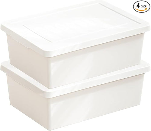 15 Quart Stackable Plastic Storage Bins by Yishyfier