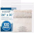 24" X 30" (100 Count) Self-Seal Clear Poly Bags With Suffocation Warning by SpartanIndustrial