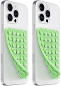 Anteel 2 Pack Silicone Suction Cup Phone Case Mount Double Sided, Hands-Free Silicon Phone Grip with Higher Suction Power for Selfies and Videos, Non Slip Phone Accessories (Light Green) by PKYAA