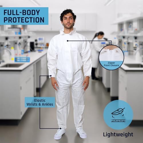 Microporous Disposable Coveralls, Protective Suit with Elastic Wrists & Ankles, Optional Hood & Boots - Image 2