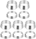PATIKIL 1/2" Tube OD 304 Stainless Steel Compression Tube Fitting Sleeve, 5 Pack Double Ferrule Ring Tubing Fitting Assortment Kit, Silver by PATIKIL