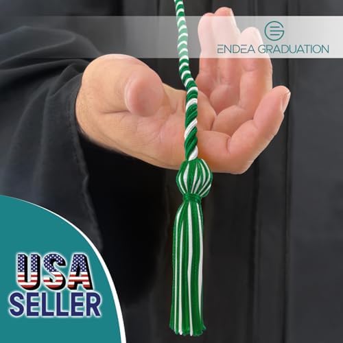 Endea Graduation Single Honor Cord Two-Color (Green/White) - Image 2