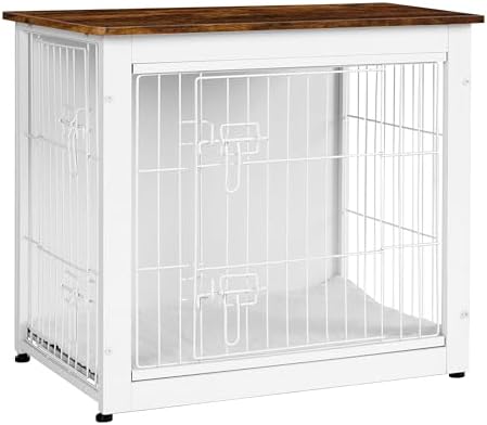 DWANTON 27" Dog Crate Furniture, Dog Kennel Indoor, with Waterproof Cushion by DWANTON