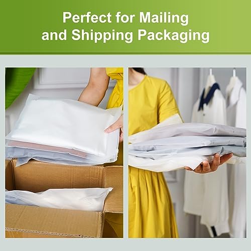 Frosted Packaging Bags for Shipping, 100 Pcs 10x13 Inch Zipper Plastic Shirt Bags for Clothing, T-Shirt, Pants, Document, Sweaters, 3 Mil with Vent Holes - Image 5