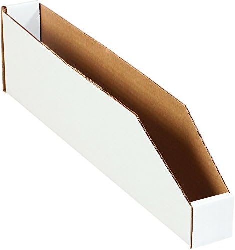 Partners Brand PBINBWZ218 Open Top Bin Boxes, 2" x 18" x 4 1/2", Oyster White (Pack of 50) by Partners+Brand