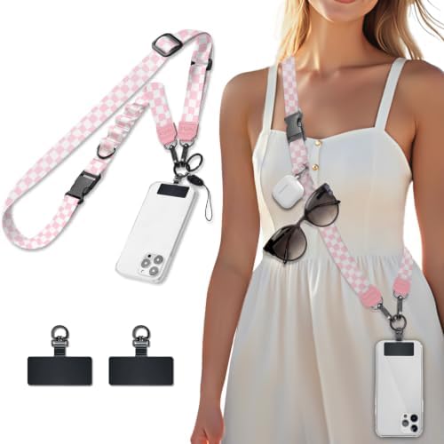 Icycay Phone Lanyard Crossbody Strap Adjustable Teacher Women Checkered by Icycay