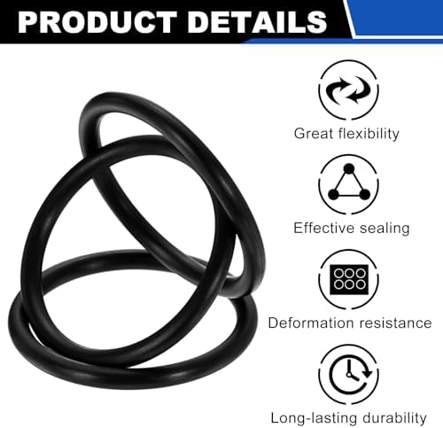 uxcell 10Pcs AS-259 NBR 70A O-Rings 6-1/4"ID x 1/8"CS/6.234"ID x 0.139"CS - Image 3