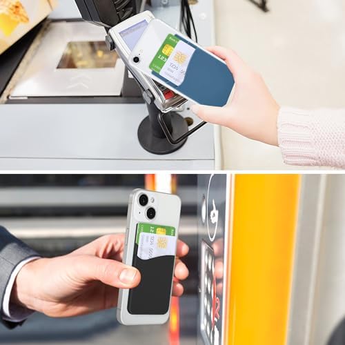 Senose Cell Phone Wallet, Silicone Sticky Credit Card Holder for Phone Case - Image 3