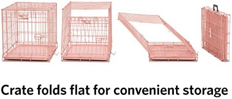 MidWest Homes for Pets Pink Fashion iCrate Starter Kit, 24-inch Dog Crate Bundle for Small Dogs, Includes Crate, Pet Bed, 2 Bowls and Privacy Cover - Image 6