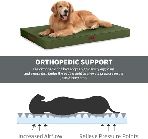 Waterproof Orthopedic Outdoor Dog Bed XL for Extra Large Dogs - Image 2