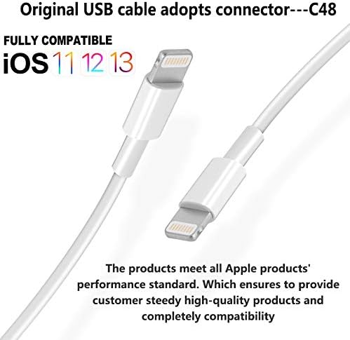 4Pack Original Apple MFi Certified Charger Lightning to USB Charging Cable Cord Compatible iPhone 14/13/12/11 Pro/11/XS MAX/XR/8/7/6s Plus,iPad Pro/Air/Mini,iPod Touch (6ft) - Image 4