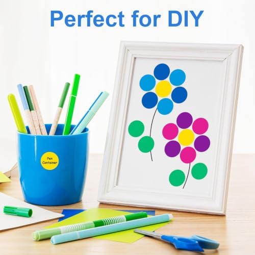 3/4" Round Color Coding Circle Dot Sticker Labels, 8 Colors - Image 7