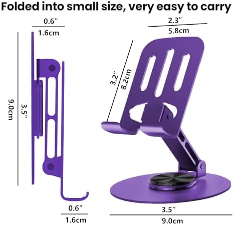 Universal Metal Cell Phone Stand, Purple - Image 3