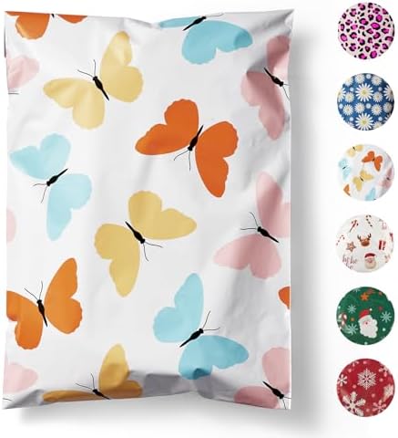 Fuxury Poly Mailers 10x13" 50 Pack,Cute Shipping Bags for Clothes,Butterfly by Fuxury