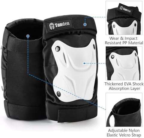 Tanden Skating Protective Gear Knee and Elbow Pads Wrist Guards for Roller Skating Skateboarding, Skate Pads Adult Knee Pads - Image 3