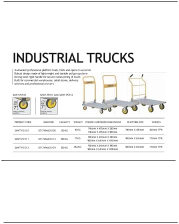 Stanley Aluminium Platform Truck-250KG, Silver, SXWTI-PC511 - Image 6