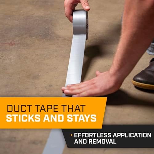 Lockport Duct Tape Heavy Duty Waterproof - 30 Yards x 2 Inch - 12 Roll Pack Silver Duct Tape Bulk Pack - No Residue, Flexible, Strong, All-Weather and Easy Tear - Grey Heavy Duty - Image 5