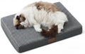 Bedsure Small Dog Bed, Cat Puppy Bed with Comfy Sherpa, 24"x16" Dark Grey by BEDSURE