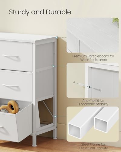 SONGMICS Dresser with 9 Fabric Drawers, TV Stand for TVs Up to 55 Inches - Image 6
