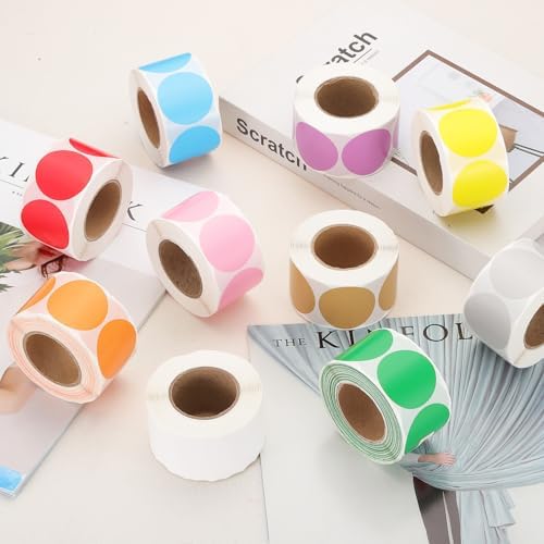 PATIKIL 1.5in Thermal Label Stickers,500Pcs Thermal Sticker,Red - Image 6