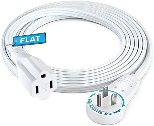 Maximm 6 Ft UL 360° Rotating Flat Wire Extension Cord, 1-Outlet, 16/3 AWG by MaximmCable