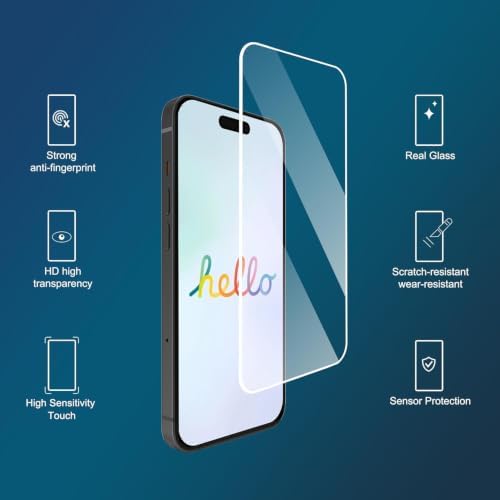 Ailun Screen Protector + Camera Lens Protector for iPhone 15 Plus, 3+3 Pack - Image 3