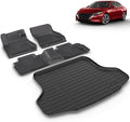 All Weather Car Floor Mats & Cargo Liner Set Fit for Nissan Sentra 2020 2021 2022 2023 2024 2025 2026 Floor Liners Trunk Liner Sentra Cargo Mat Accessories Black by VOUKIY