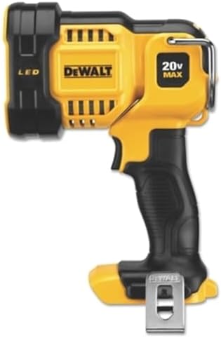 DEWALT 20V MAX LED Work Light, Handheld Spotlight with 508 Yard Distance, Pivoting Head, 1500 Lumens, Cordless, Battery Not Included (DCL043) by Unknown